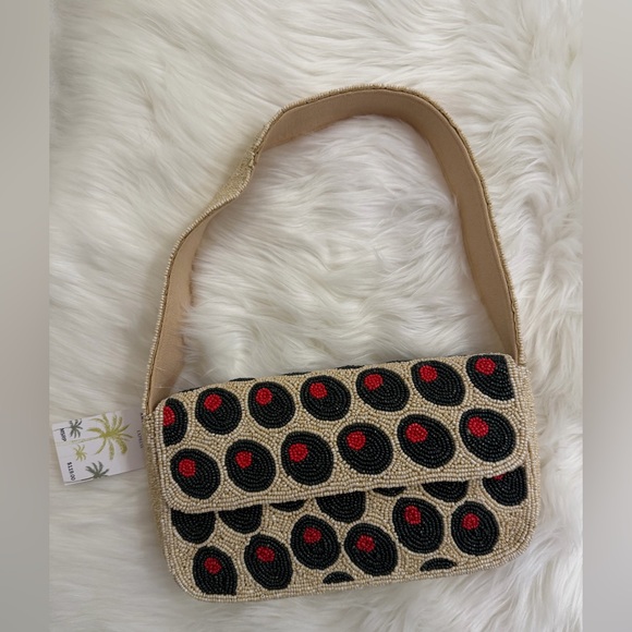 Viral Olive Beaded Shoulder Bag America & Beyond - Picture 3 of 5